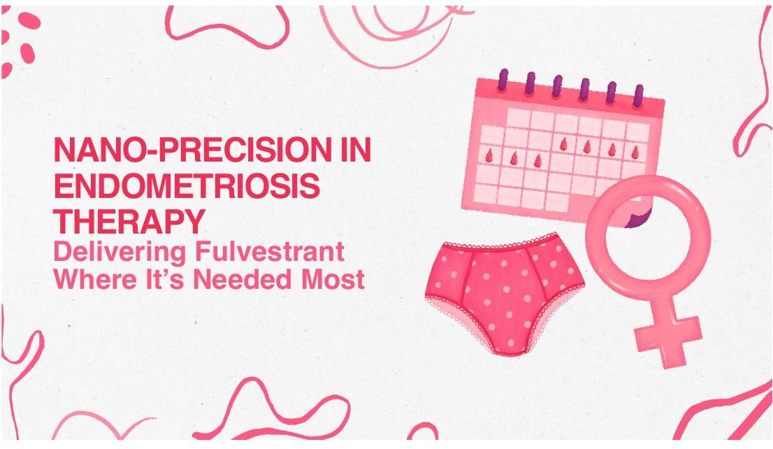 Title slide reading Nano-Precision in Endometriosis Therapy — Delivering Fulvestrant Where It's Needed Most